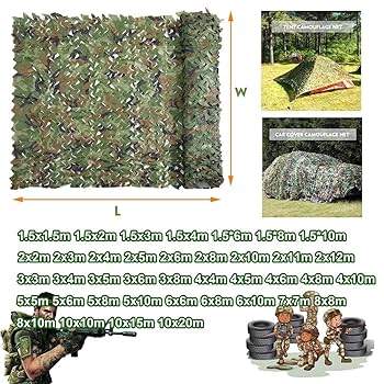 Amazon.co.jp: カモフラージュネット、軍のウッドランド迷彩