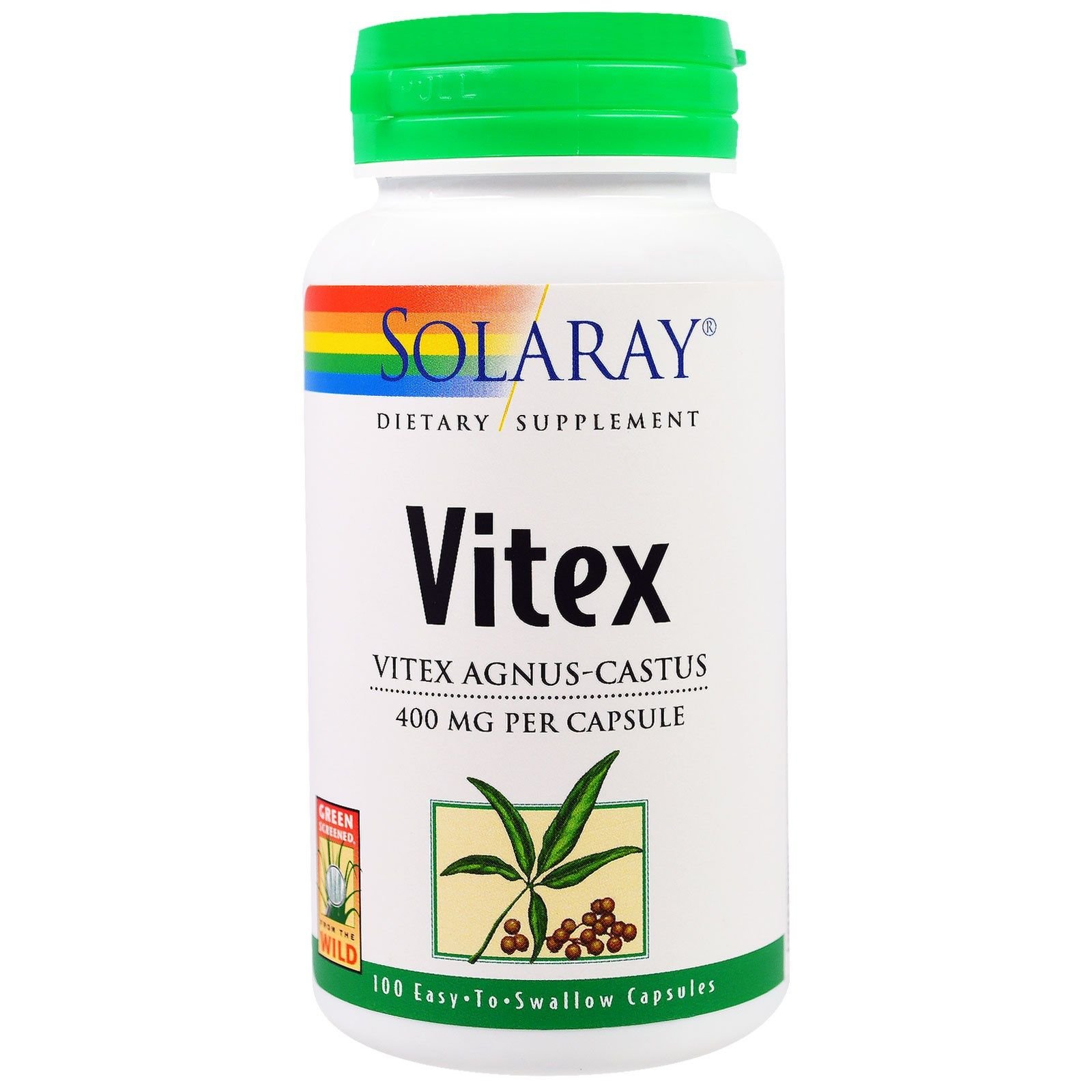 Solaray True Herbs Vitex Berry 400 mg, 100 Vegan Capsules — Amazon image 7