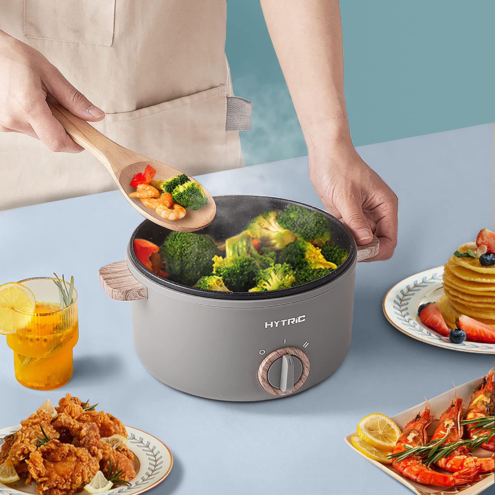 Buy HYTRIC Electric Hot Pot with Handle, 1.5L Mini Multifunction