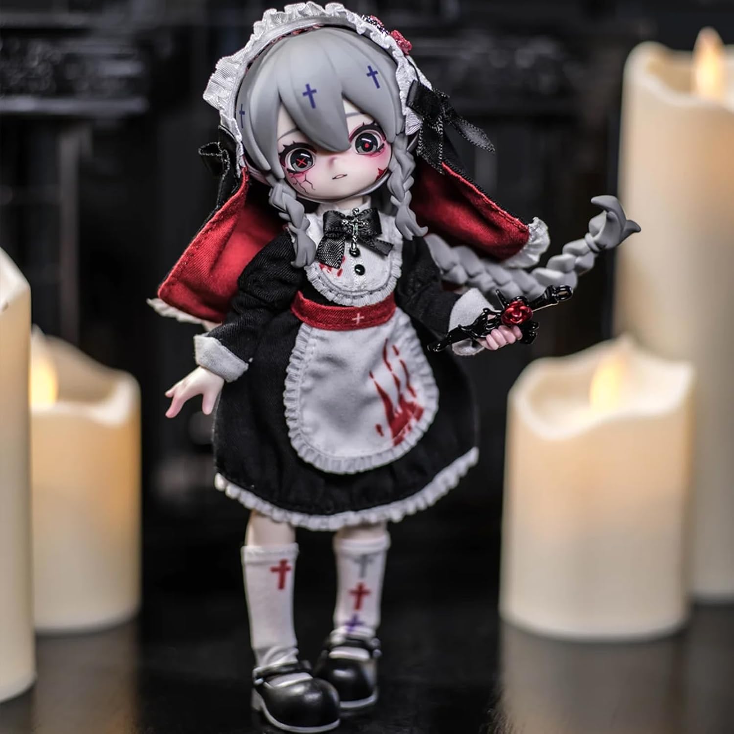 CALEMBOU BJD Blind Box, 1/12 Cute Nyssa Strange Nightmare Series BJD Doll, 5.5 Inches Collectable Action Figure for Birthday Gifts (Nyssa Strange Nightmare 1pc)