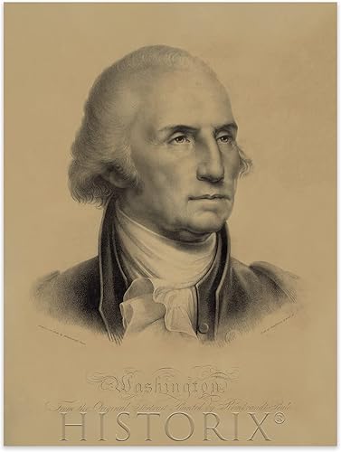 HISTORIX Vintage 1827 George Washington Portrait Photo Painted by Rembrandt Peale - 18x24 Inch Restored Painting of George Washington Poster HISTORIX Vintage 1827 George Washington Portrait Photo Painted by Rembrandt Peale - 18x24 Inch Restored Painting of George Washington Poster