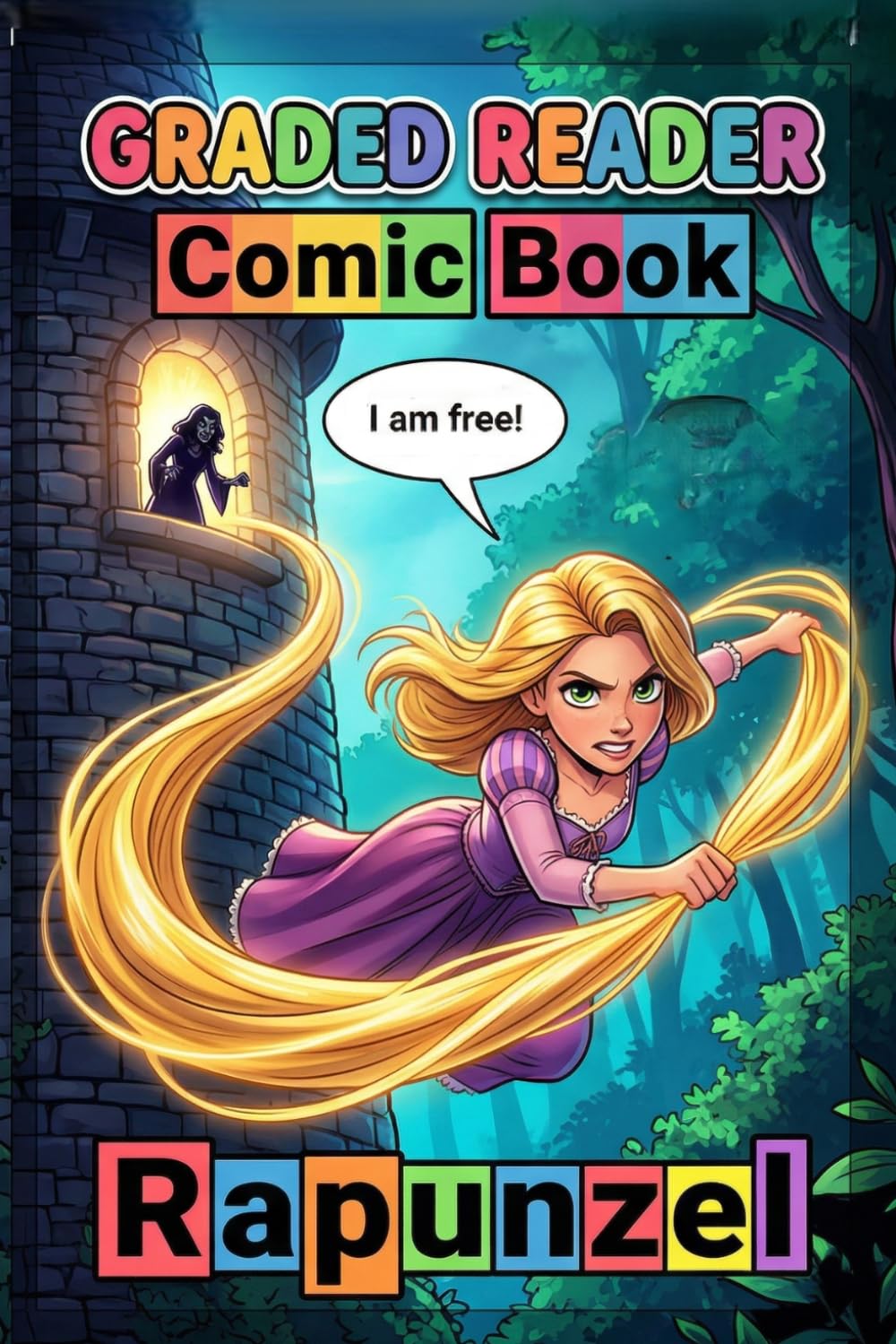 Rapunzel: Adult Beginner ESL Visual Comic Graded Reader — A1-A2 CEFR Self-Study English Stories: A Graded Reader for Adult Learners (Level A1/A2), ... Practice — Independent Study. (Comic Book.)