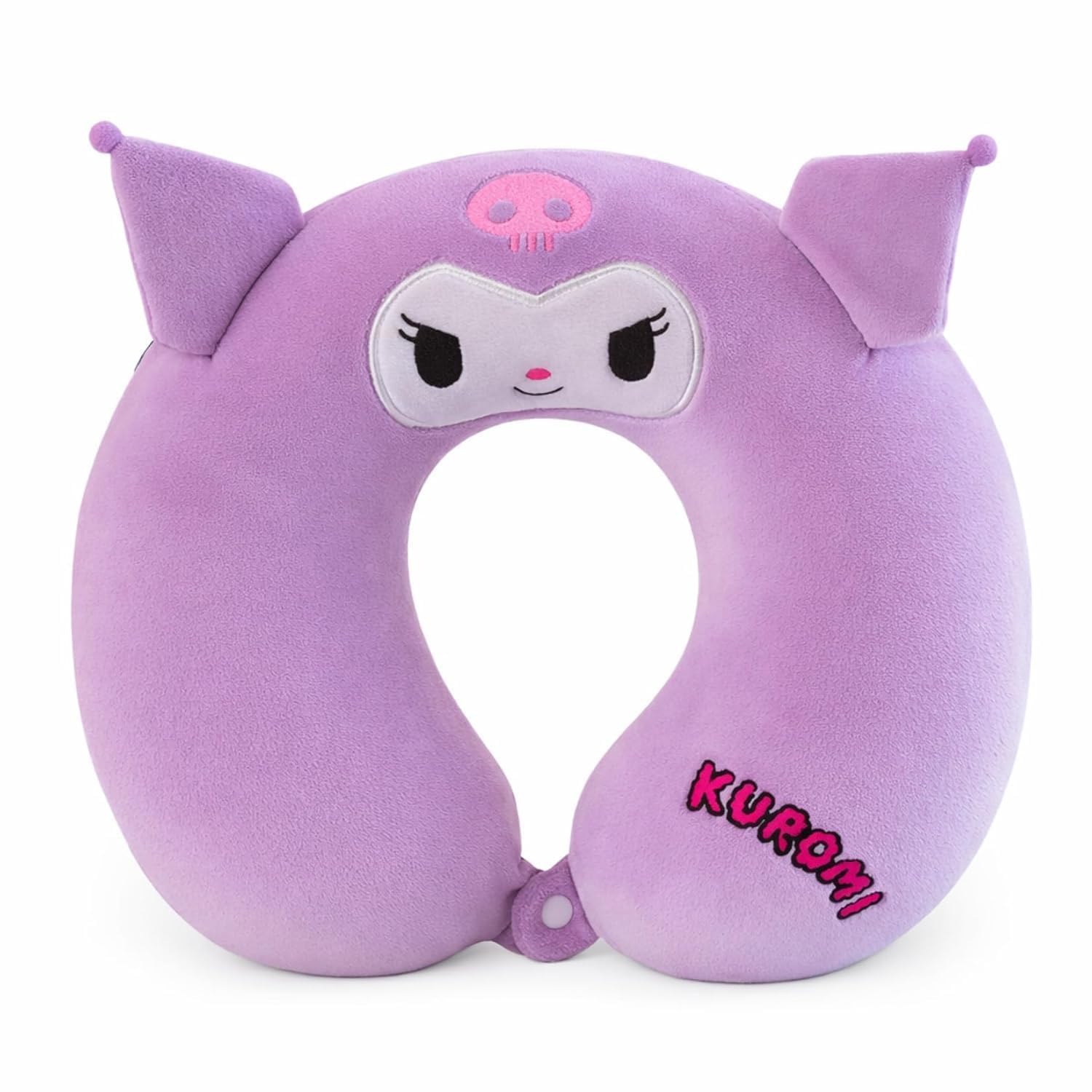 THE CUTE CRAZE Kids Cartoon U-Shaped Travel Neck Pillow | Soft Plush Head & Neck Support Cushion for Car, Flight & Airplane Travel for Boys & Girls. (Lavendar Pillow)-image-2