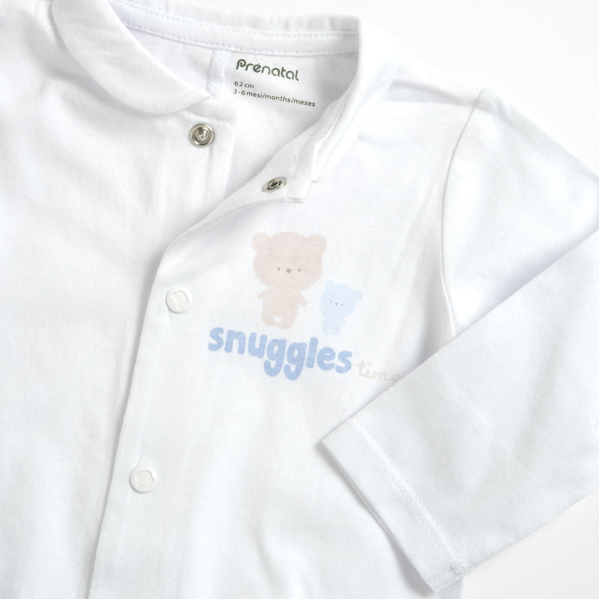 Prénatal, Set 2 Tutine Neonato 100% Cotone, con Comoda Apertura con Bottoncini, Ideali per la Primavera