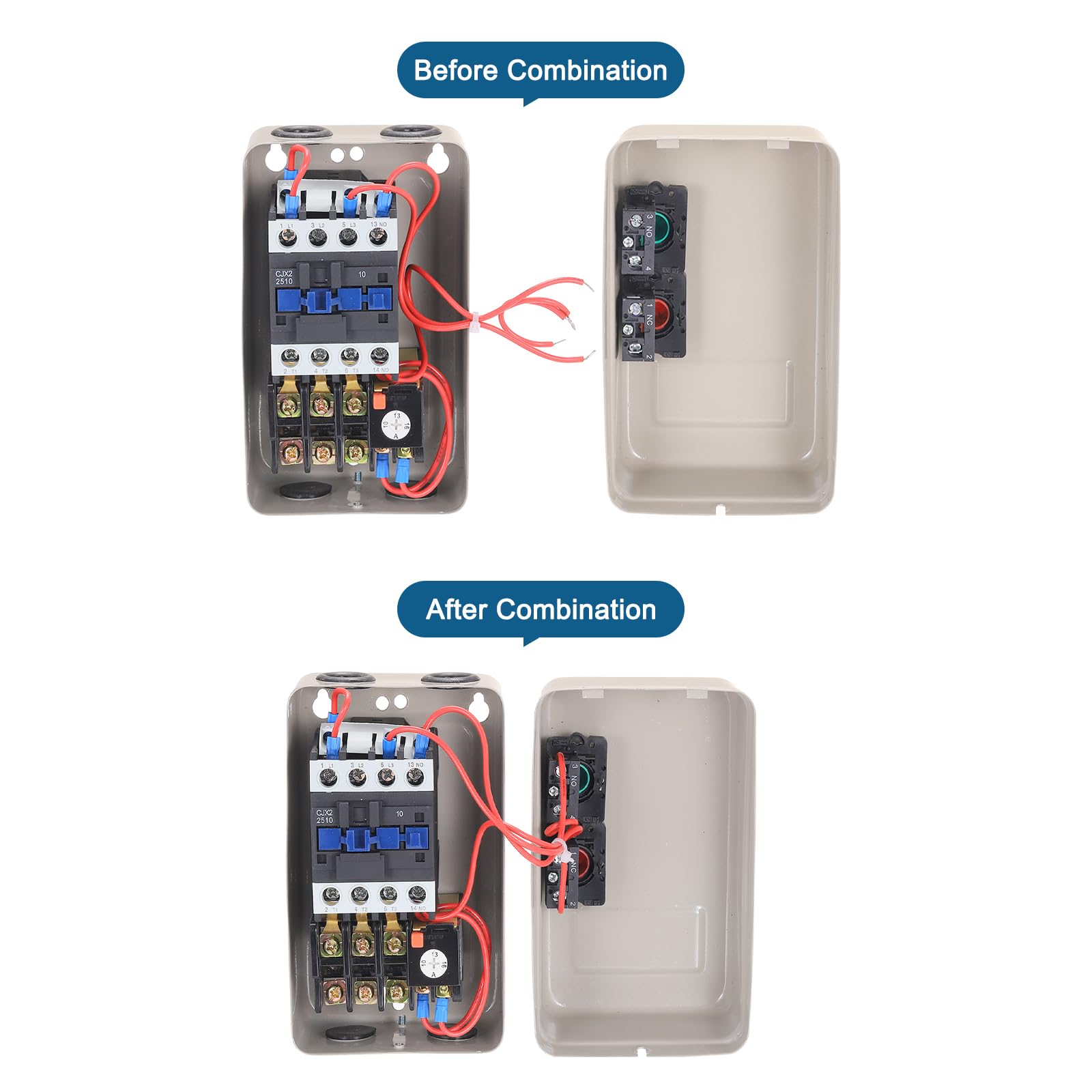PATIKIL Magnetico Avviatore, 380V 5.5KW 7.5HP, Magnetico Interruttore Motore Avviatore per Aria Compressore