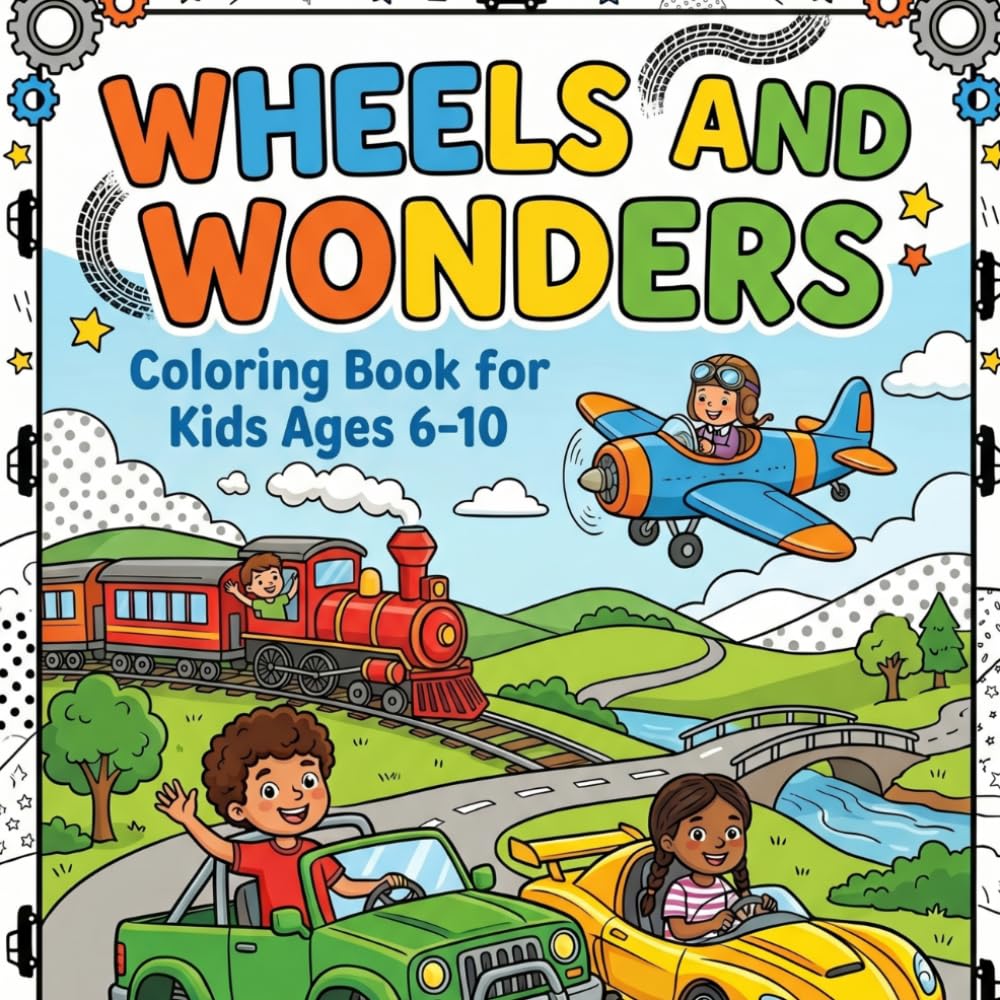 wheels & Wonders: An Action-Packed Coloring Journey Through Amazing Machines