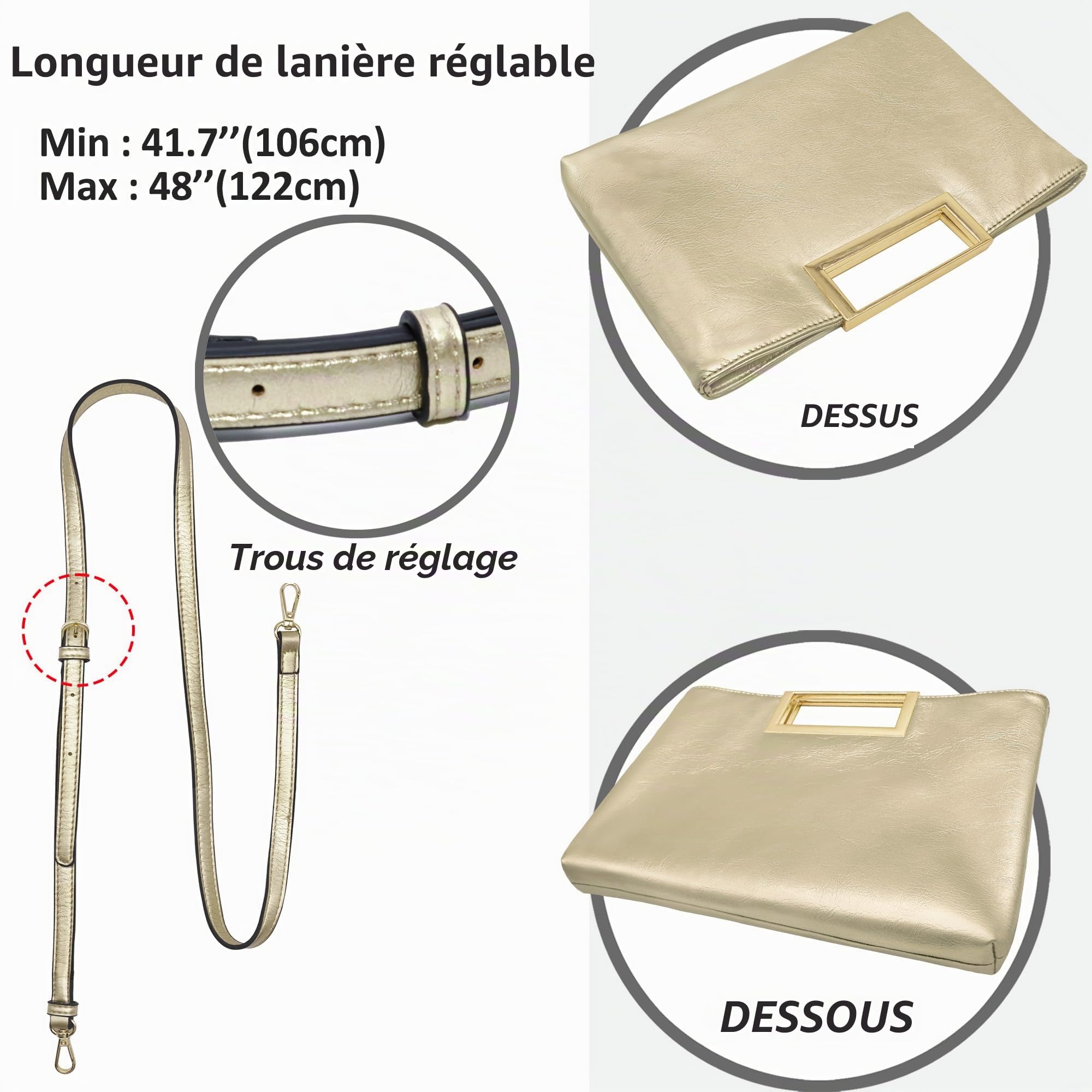 Sac à main élégant pour femme - Avec poignée - Pour mariage
