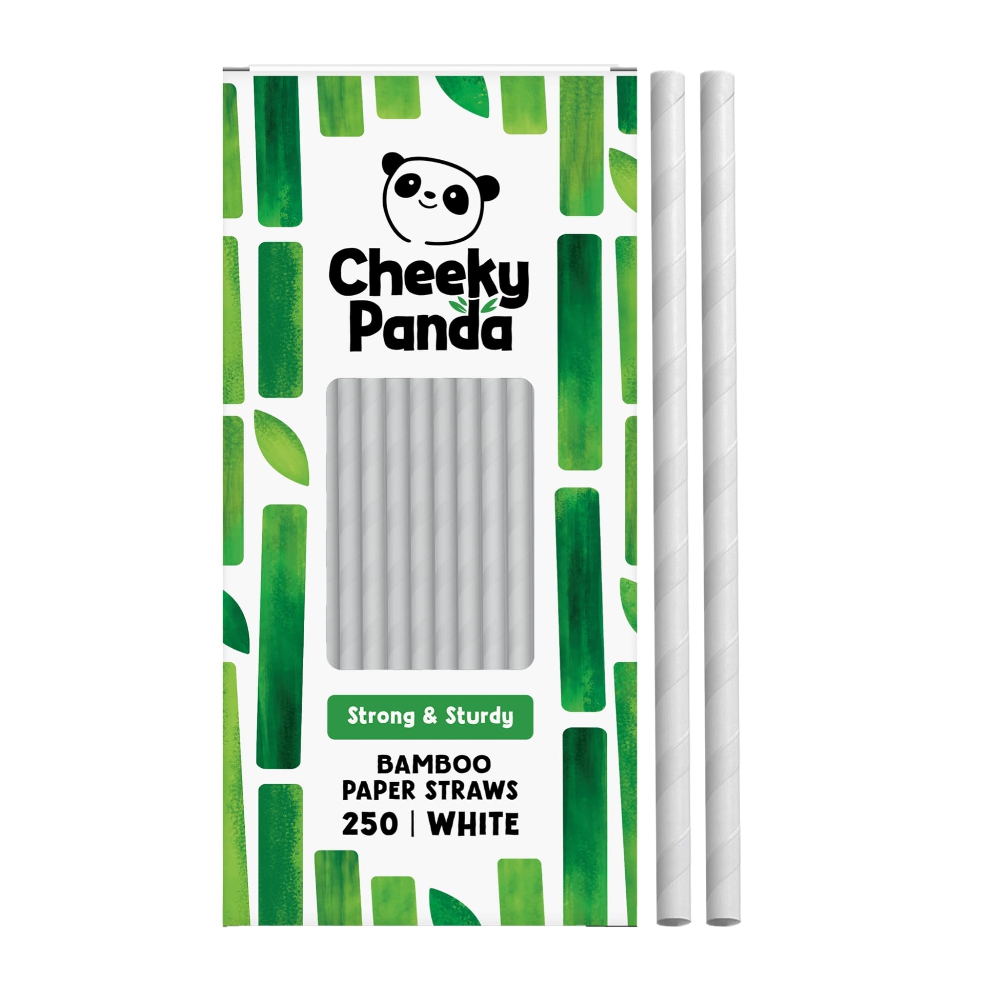 The Cheeky Panda Bamboo Paper Straws | 250 Black Coloured Paper Drinking Straws — view 9
