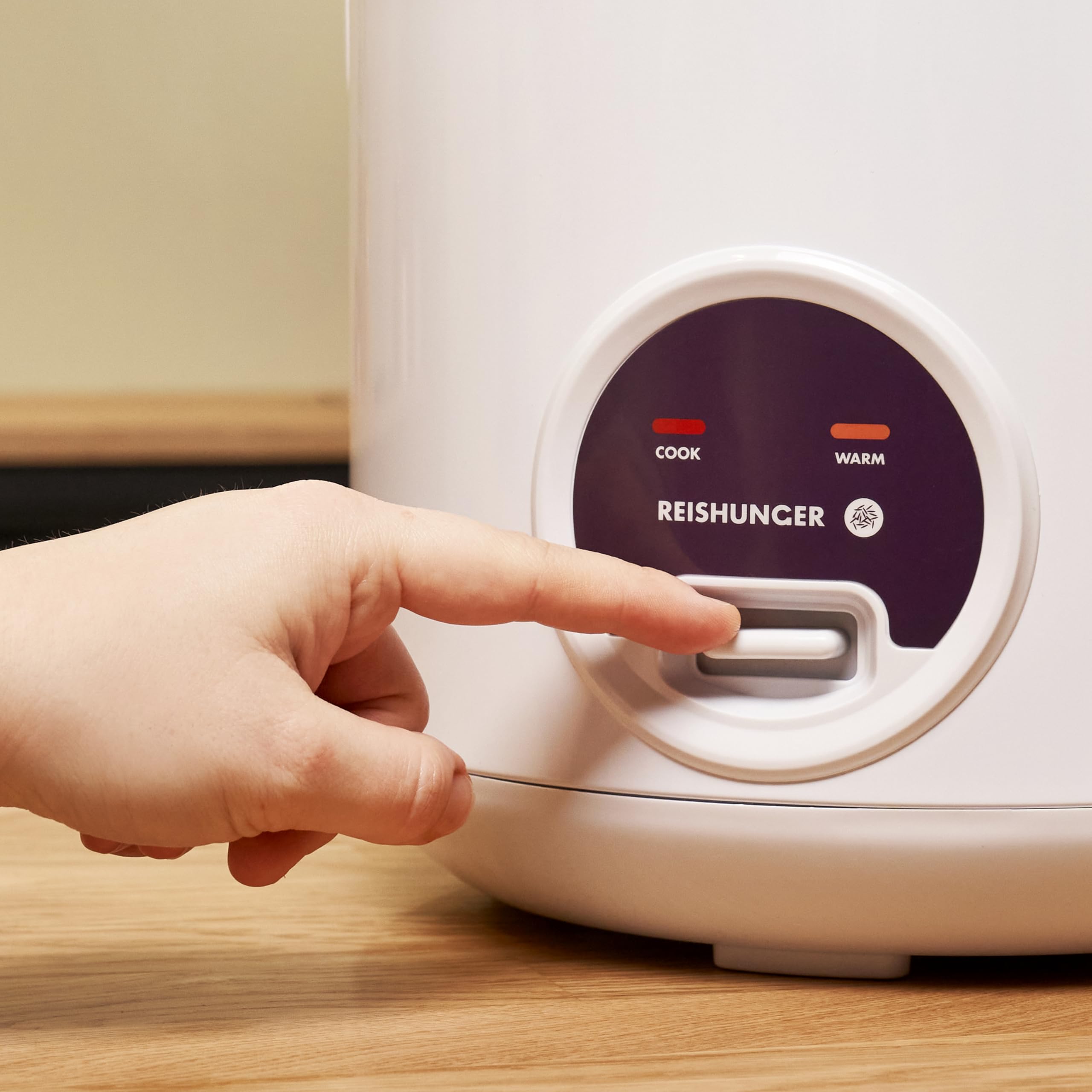 REISHUNGER Cuocere riso e piroscafo con rivestimento in ceramica, bianco, 1,8 l, fino a 10 porzioni, preparazione rapida senza bruciare, con funzione di mantenimento in caldo con inserto a vapore,