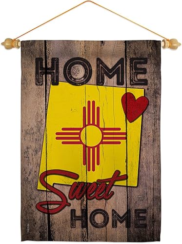 Estado Nuevo México Home Sweet Garden Bandera Set Madera Dowel Regional USA Territorios Americanos República País Particular Área Pequeña Decorativa Estado Nuevo México Home Sweet Garden Bandera Set Madera Dowel Regional USA Territorios Americanos República País Particular Área Pequeña Decorativa