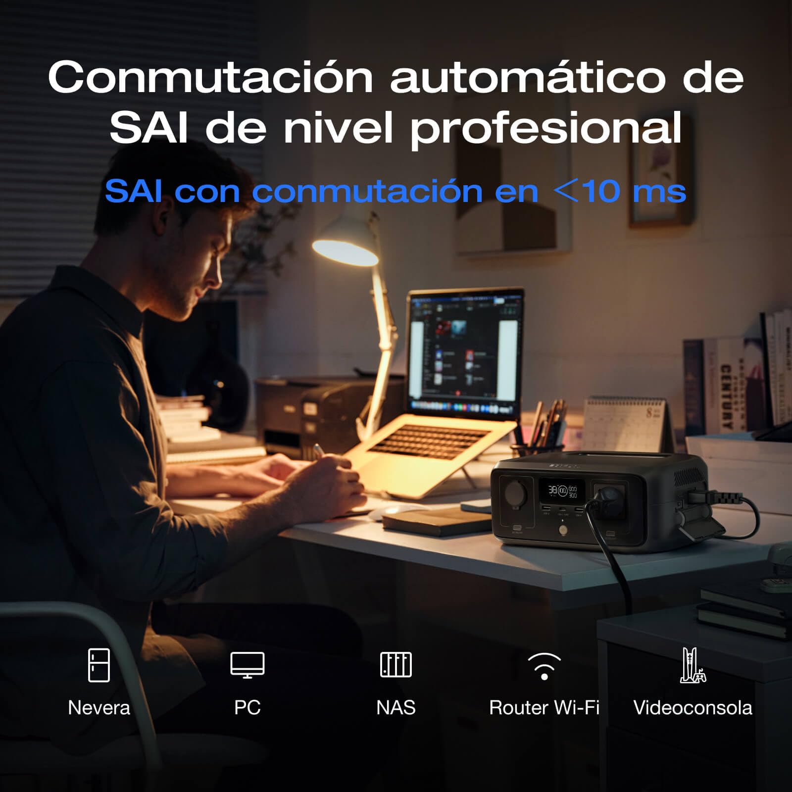 Estación de energía portátil EF EcoFlow River 3 10ms SAI (Reacondicionado) | Batería LFP 245 Wh, 600 W Salida, sólo pequeños Defectos en el Embalaje, el Producto está Completamente sin Usar