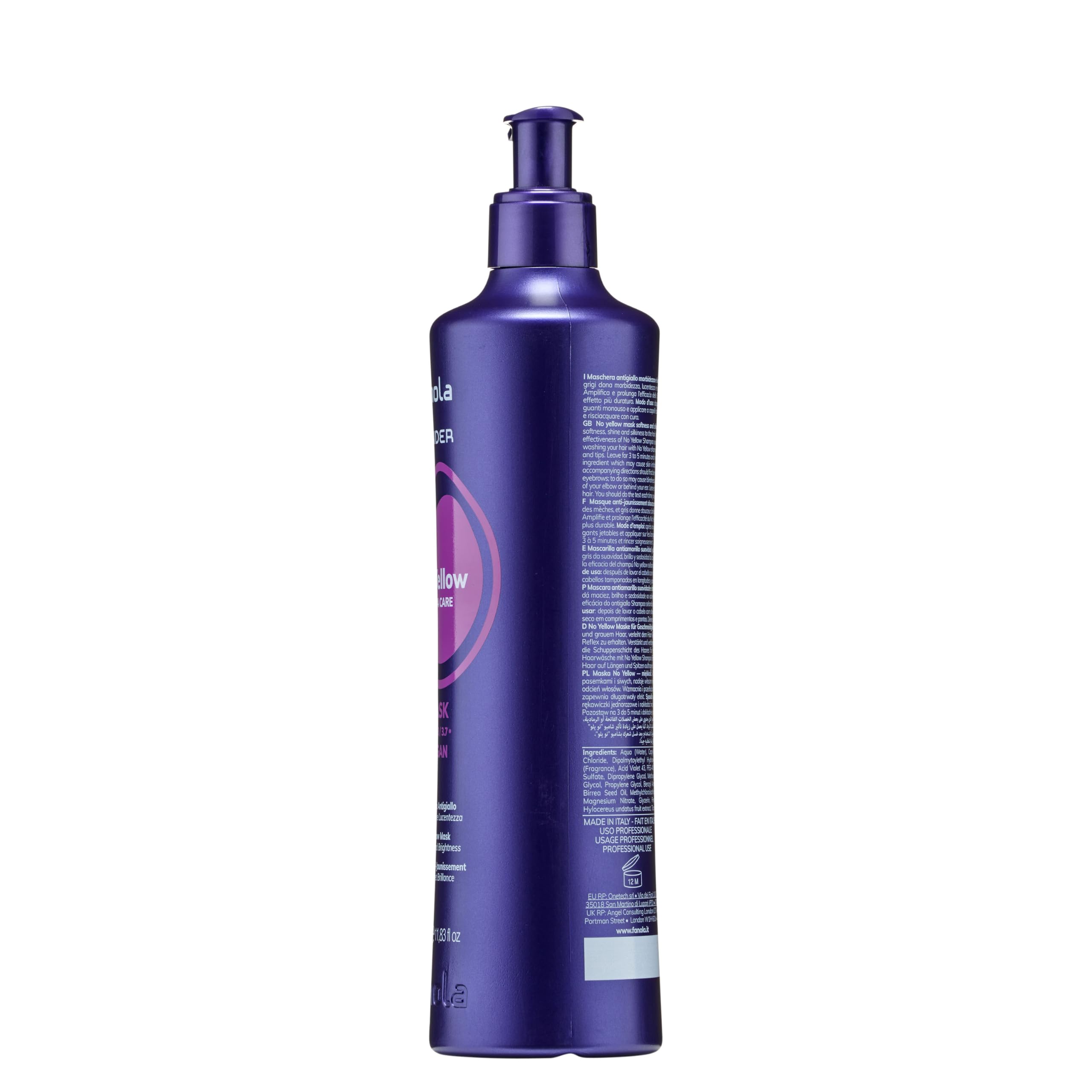 Fanola Wonder No Yellow Maske, Anti-Gelbstich-Maske, 350 ml – Ansicht 2