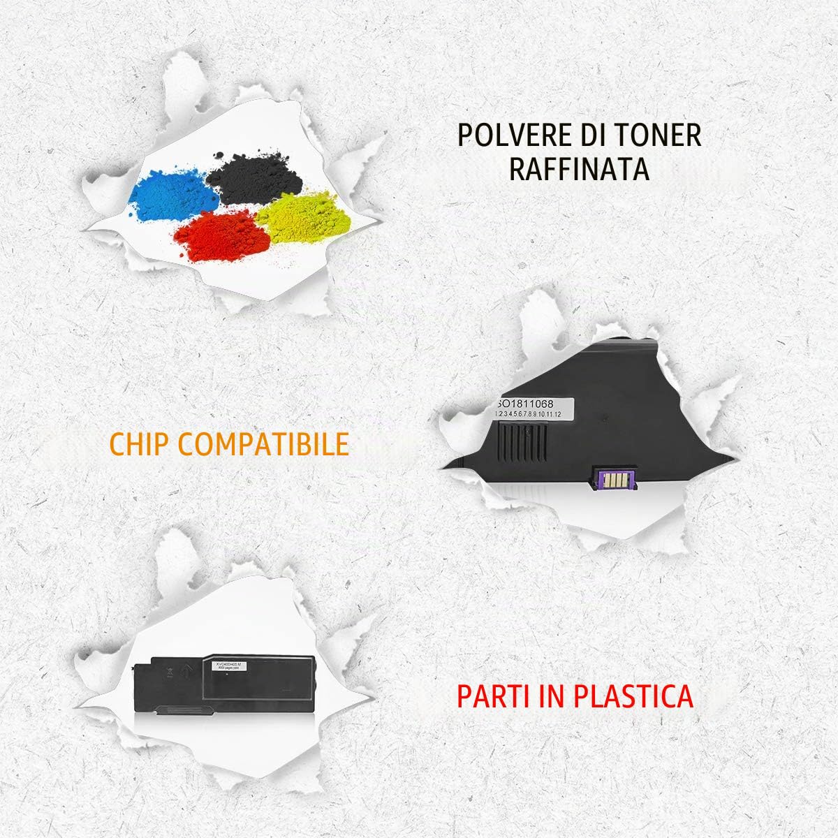 GREENPRINT 4 Colori Cartucce di Toner Compatibile per XEROX VersaLink C400 C400n C400dn C405 C405n C405dn MFP 【Extra Alto Rendimento】 10500 Pagine per Nero & 8000 Pagine per C M Y