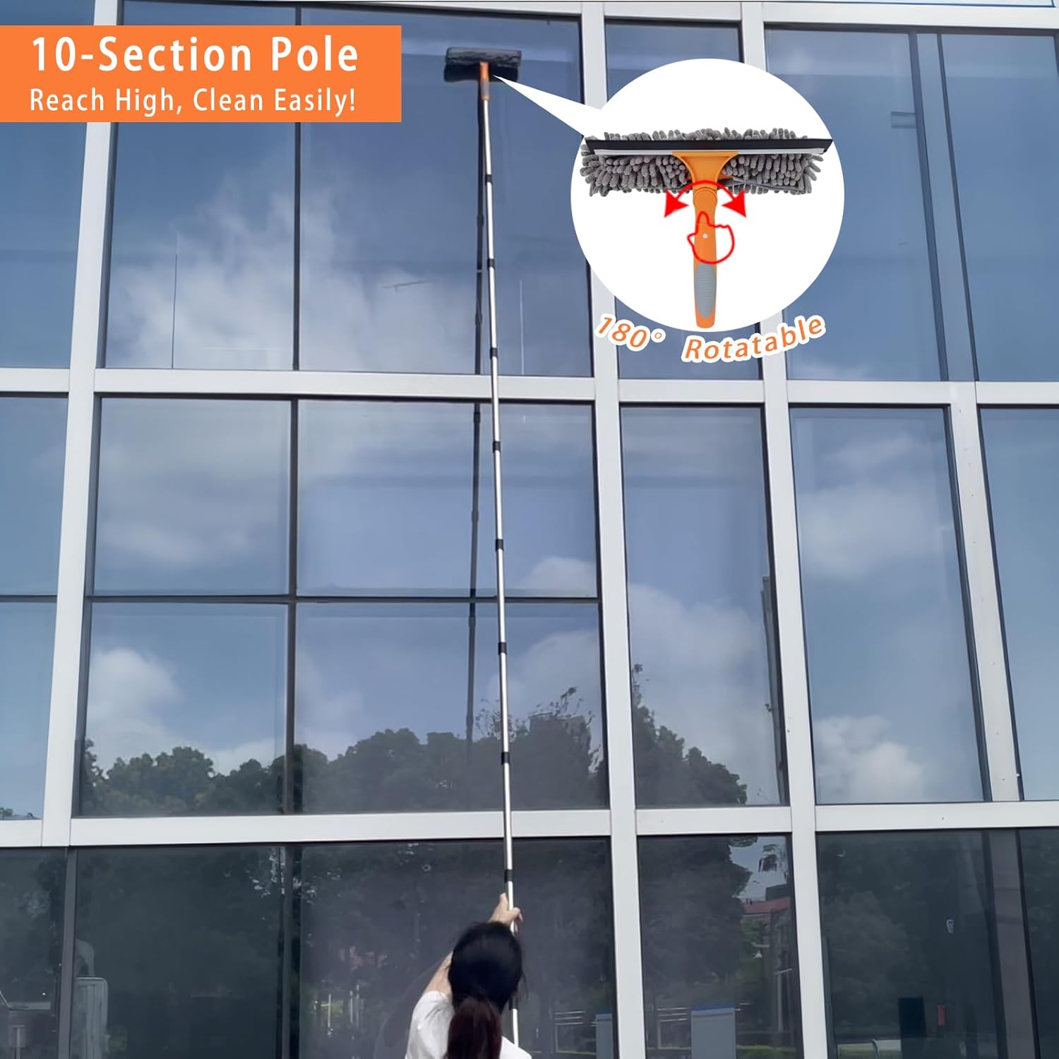 Gutter Cleaning Tools -Sect Extens Pole, Gutter Cleaning Brush,