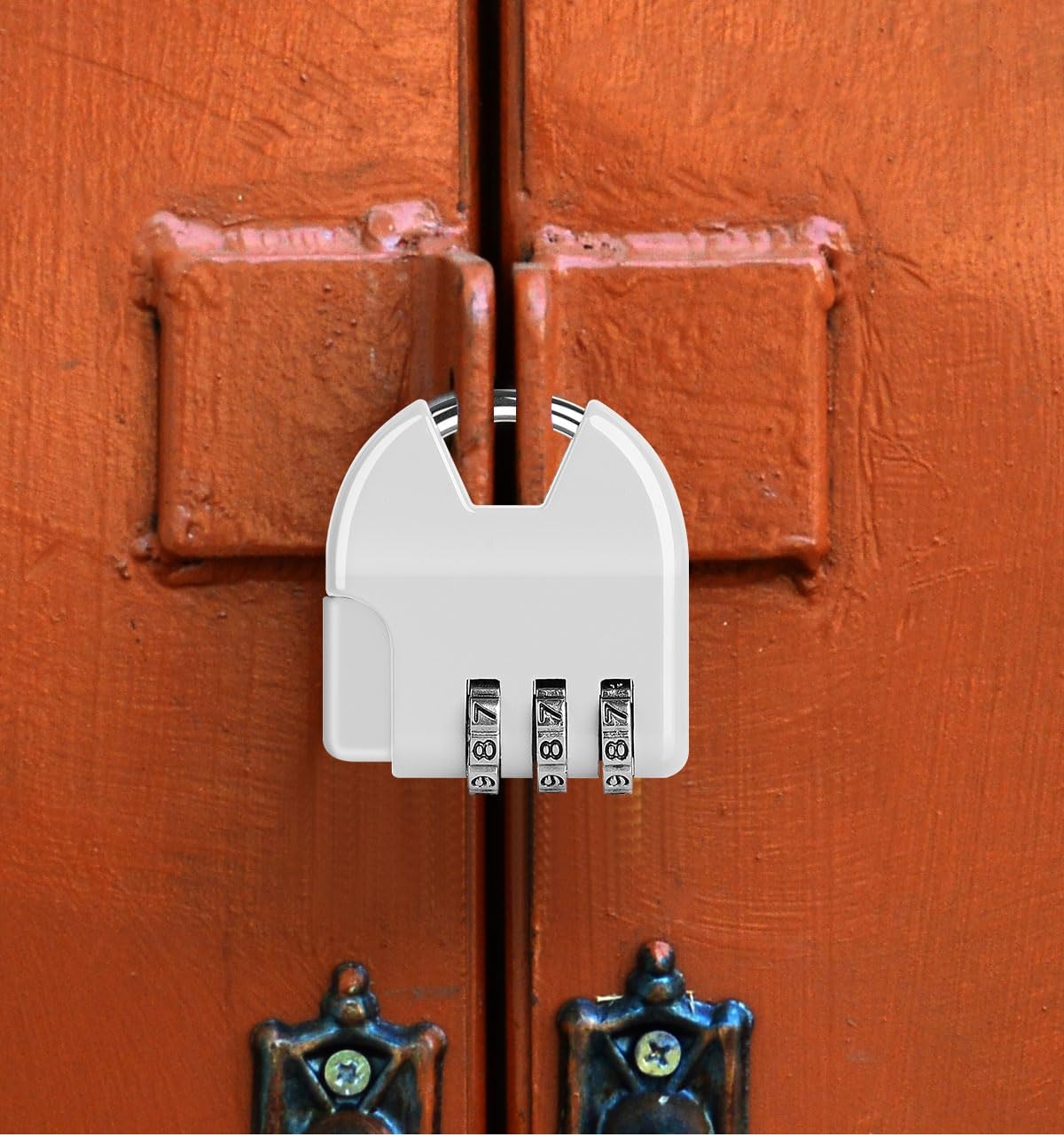 3 Digit Combination Lock Outdoor Padlock for School Gym Sports Locker Fence Toolbox Hasp Storage Black