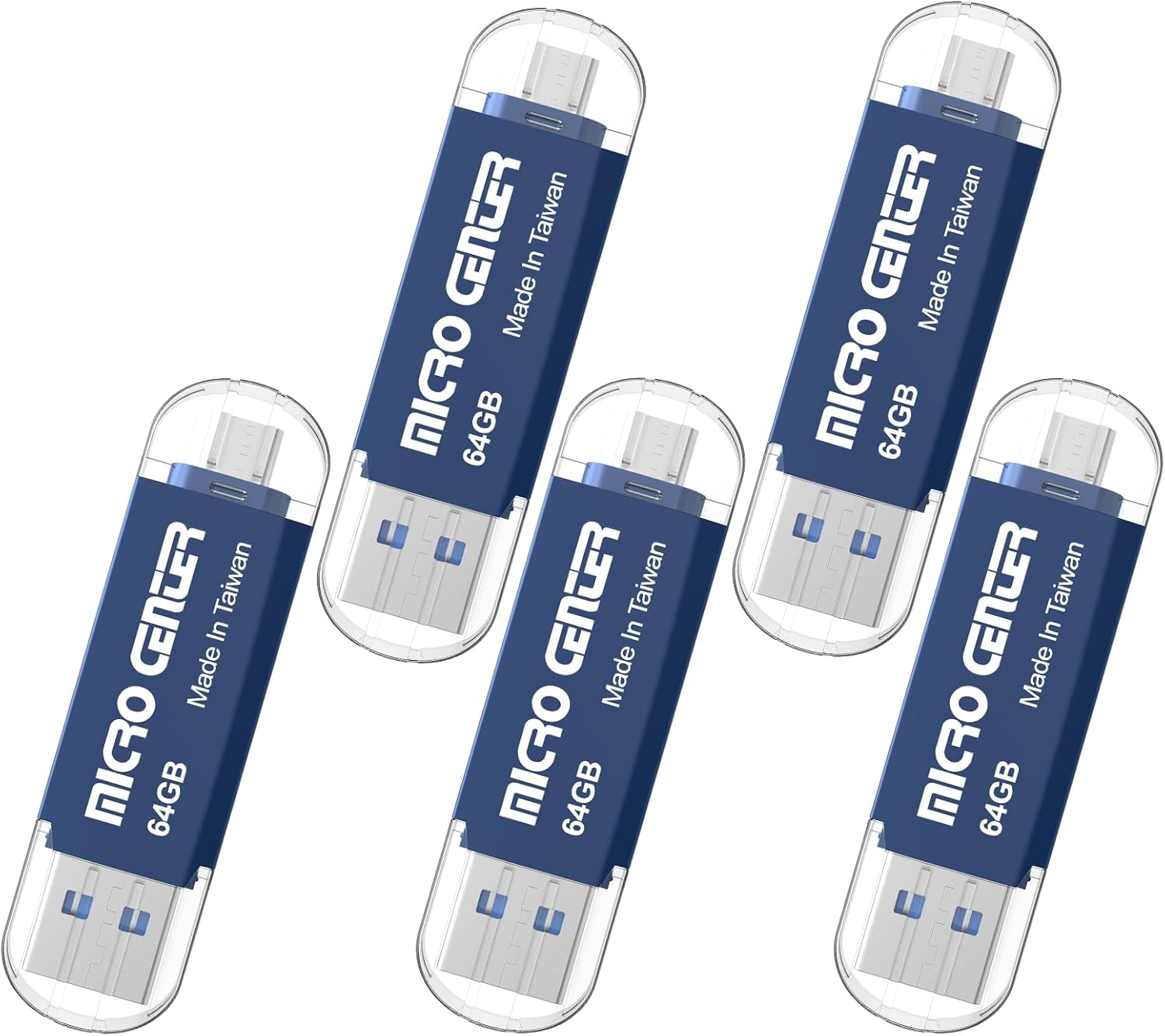 Amazon.com: INLAND Micro Center Super Speed 5 Pack 64GB Type C and Type ...
