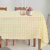 【PAPER GARDEN】[Black label] Papaya check tablecloth - L Amazon.com: DUOBAO Yellow and White Checked Tablecloth