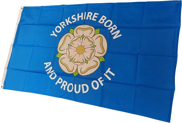 NWFlags Yorkshire Born And Proud of It Flag 5ft x 3ft 75d Premium Polyester Suitable For Flagpoles