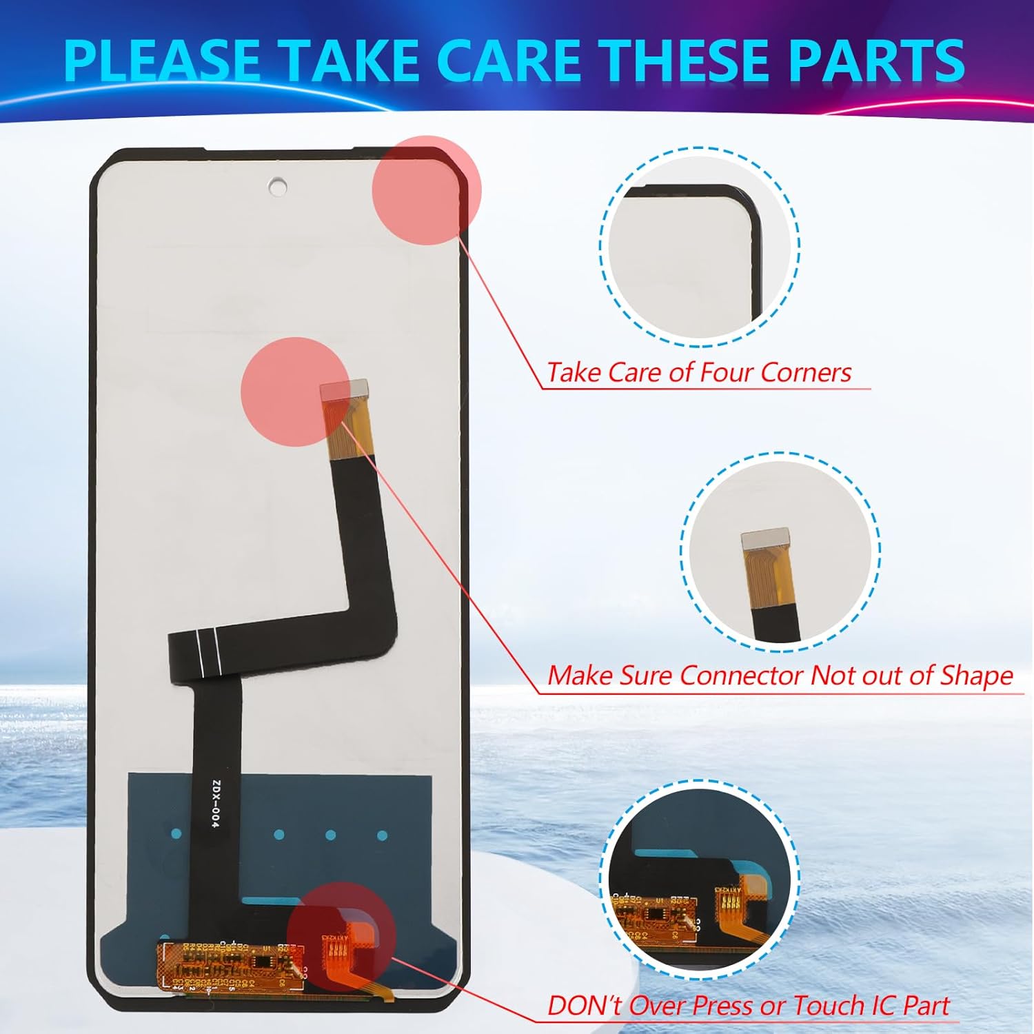 YWLRONG for Unihertz Tank 3/3 Pro Screen Replacement for Unihertz Tank 2 Pro LCD Display Touch Screen Digitizer Assembly Replacement with Tools(Black)