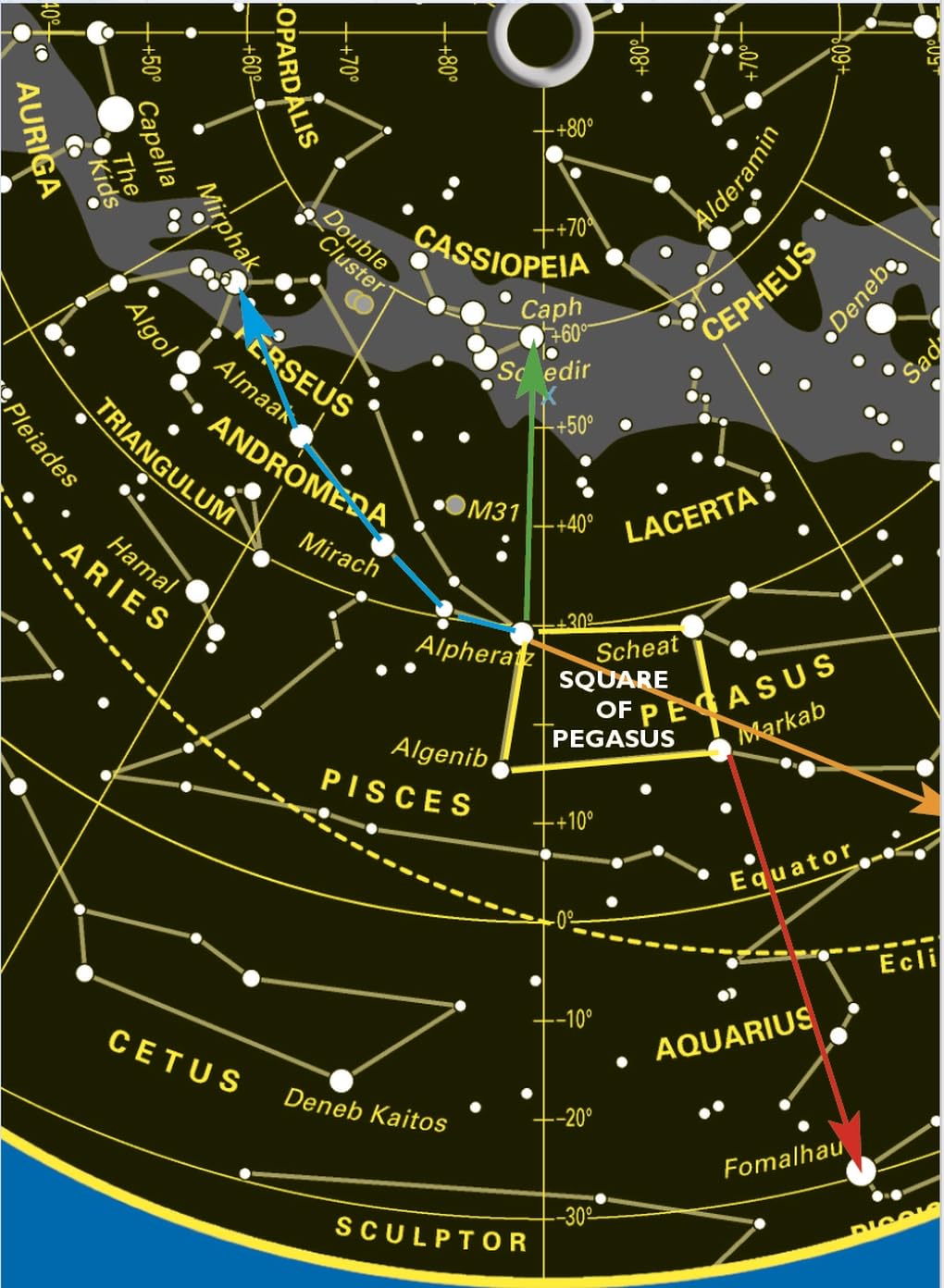Philip's Planisphere (Latitude 51.5 North): For use in Britain and Ireland, Northern Europe, Northern USA and Canada (Philip's Stargazing)