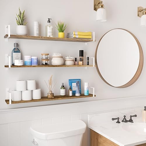 Miniatura 5 de Wallniture Toledo - Estantes flotantes de 36 x 6 pulgadas para pared, estantería flotante para sala de estar, estantes de pared para dormitorio,