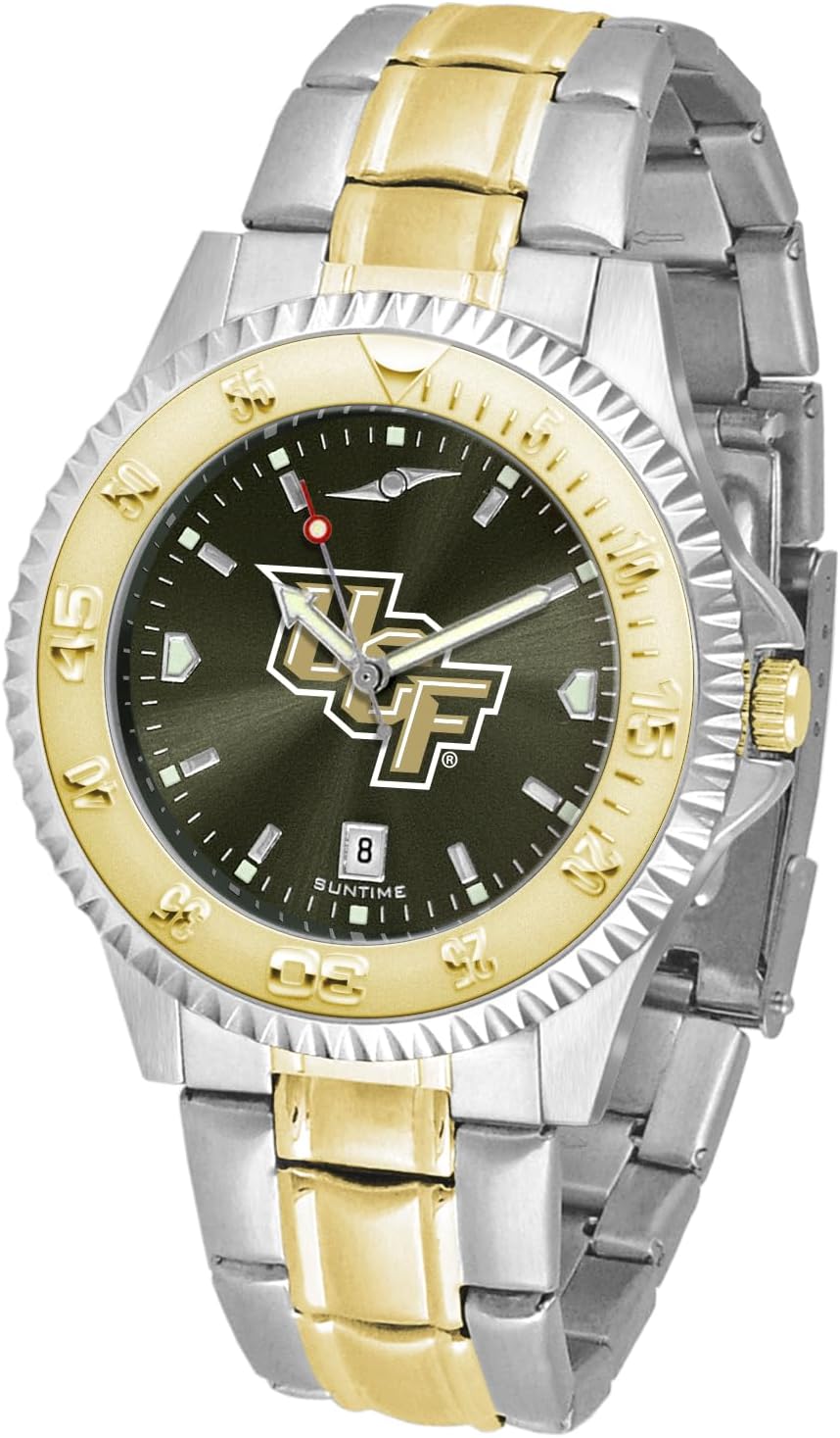 SunTime Central Florida Knights Men's Competitor Steel Watch Two-Tone Gold/Silver with Anochrome Dial