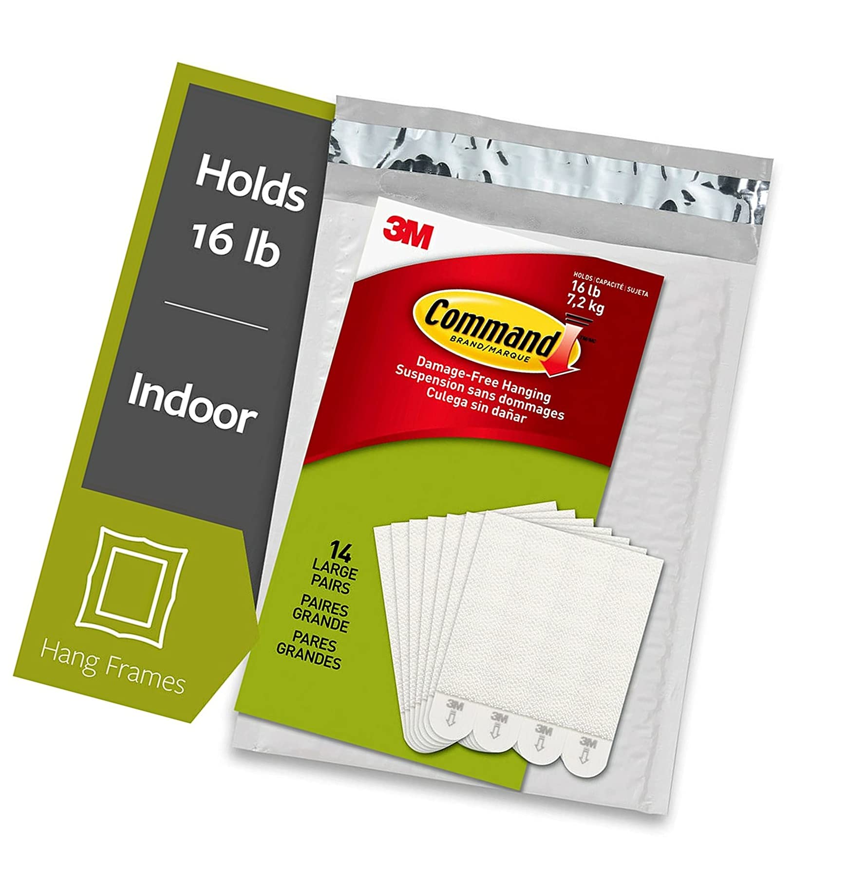 Large Picture Hanging Strips Heavy Duty White Holds up to 16 lbs 14 | amzdealz