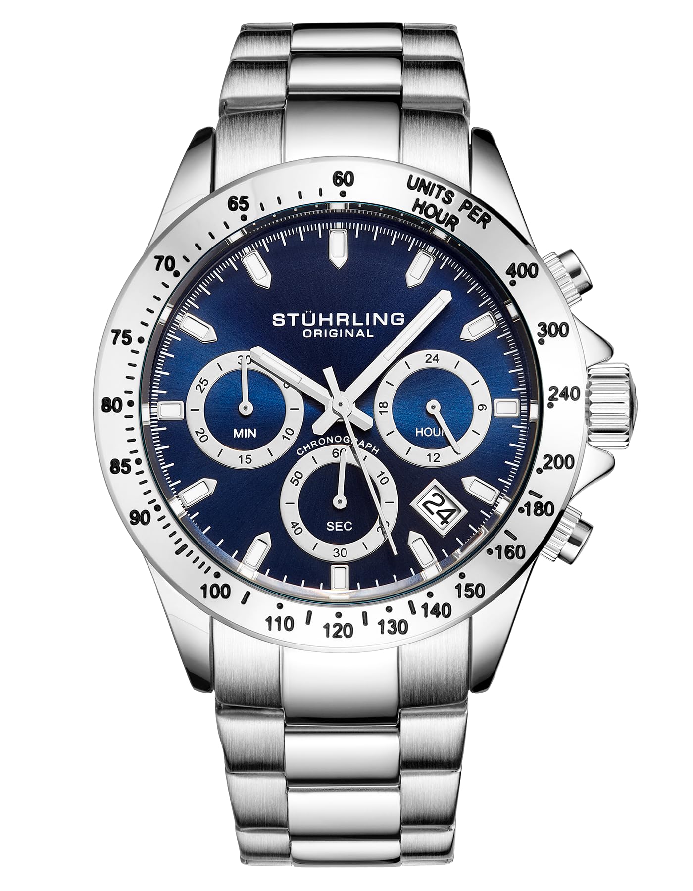 Montre chronographe Stührling Original étanche 100M de luxe - 8