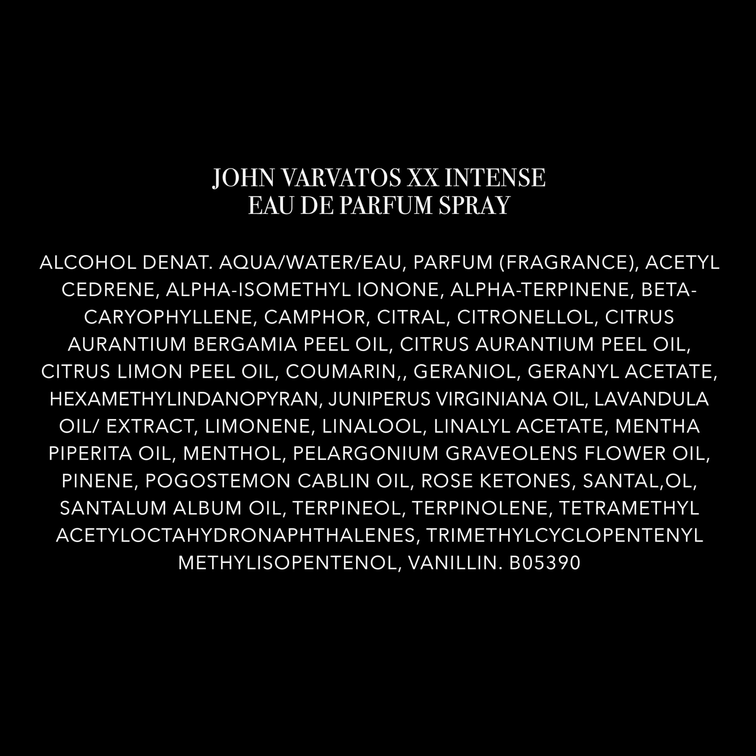 John Varvatos Set XX Intense Duo, Eau de Toilette für Herren, Zerstäuber, Taschenzerstäuber, Reisegröße, Wasserduft