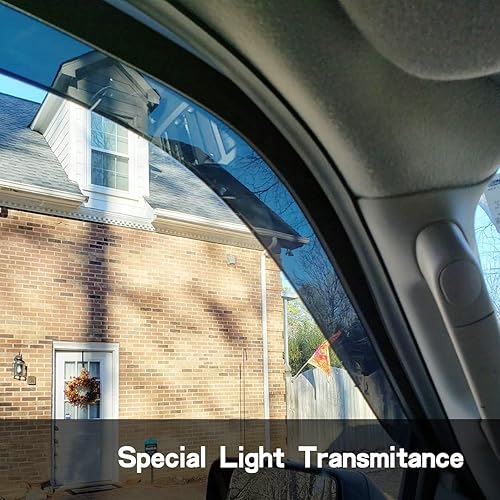 Miniatura 6 de STARTSHIP 94428 Deflector de ventilación de viento para ventana lateral, 4 piezas de estilo de montaje exterior, bonito juego de protectores de