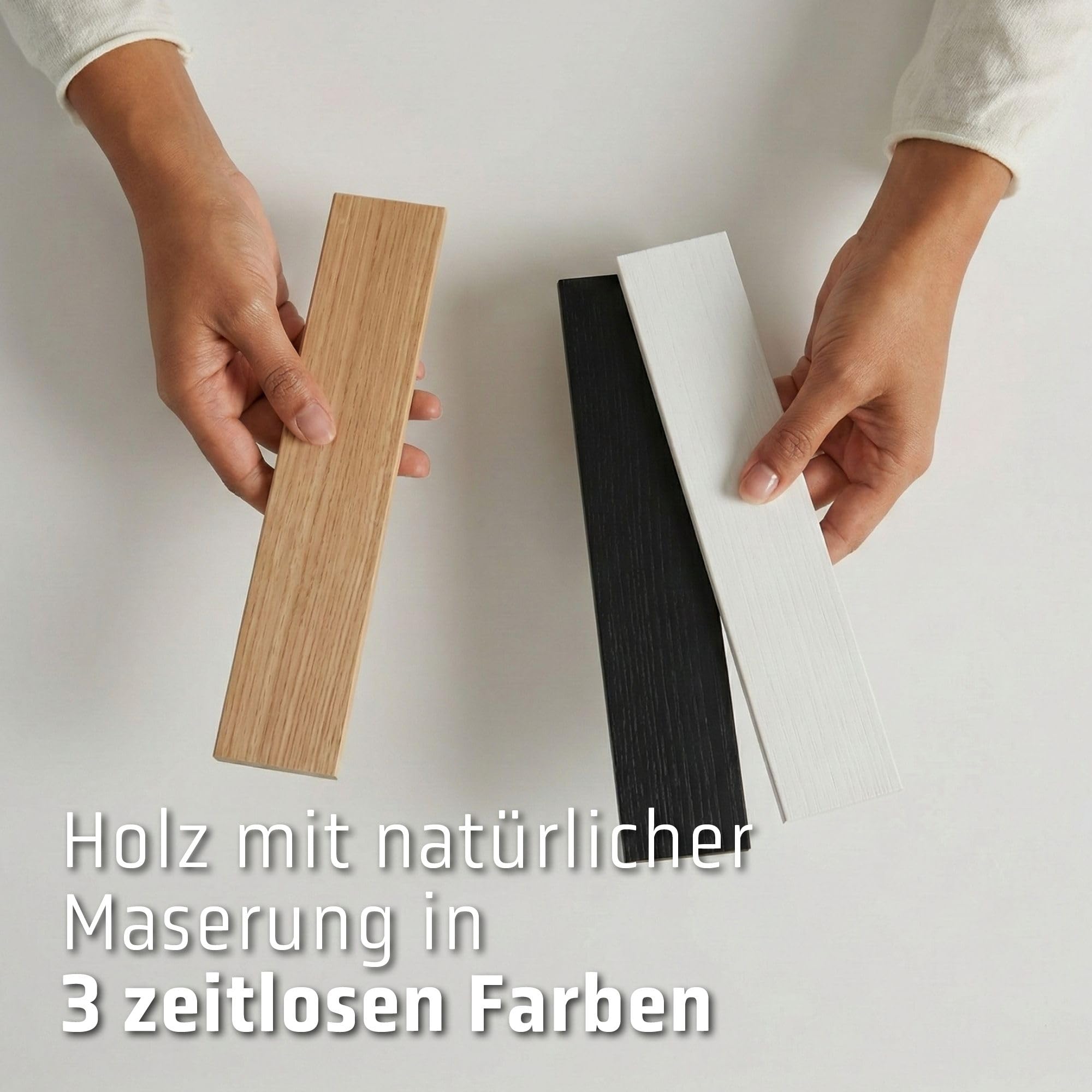 Cocoon Holz Jalousien Fenster Innen 70 x 130 - Schwarz - 50mm Lamellen | Holzjalousie - Paulownia Holz - Einfache Montage - Lichtregulierung - Vollständiger Grössenbereich - 3 Zeitlosen Farben