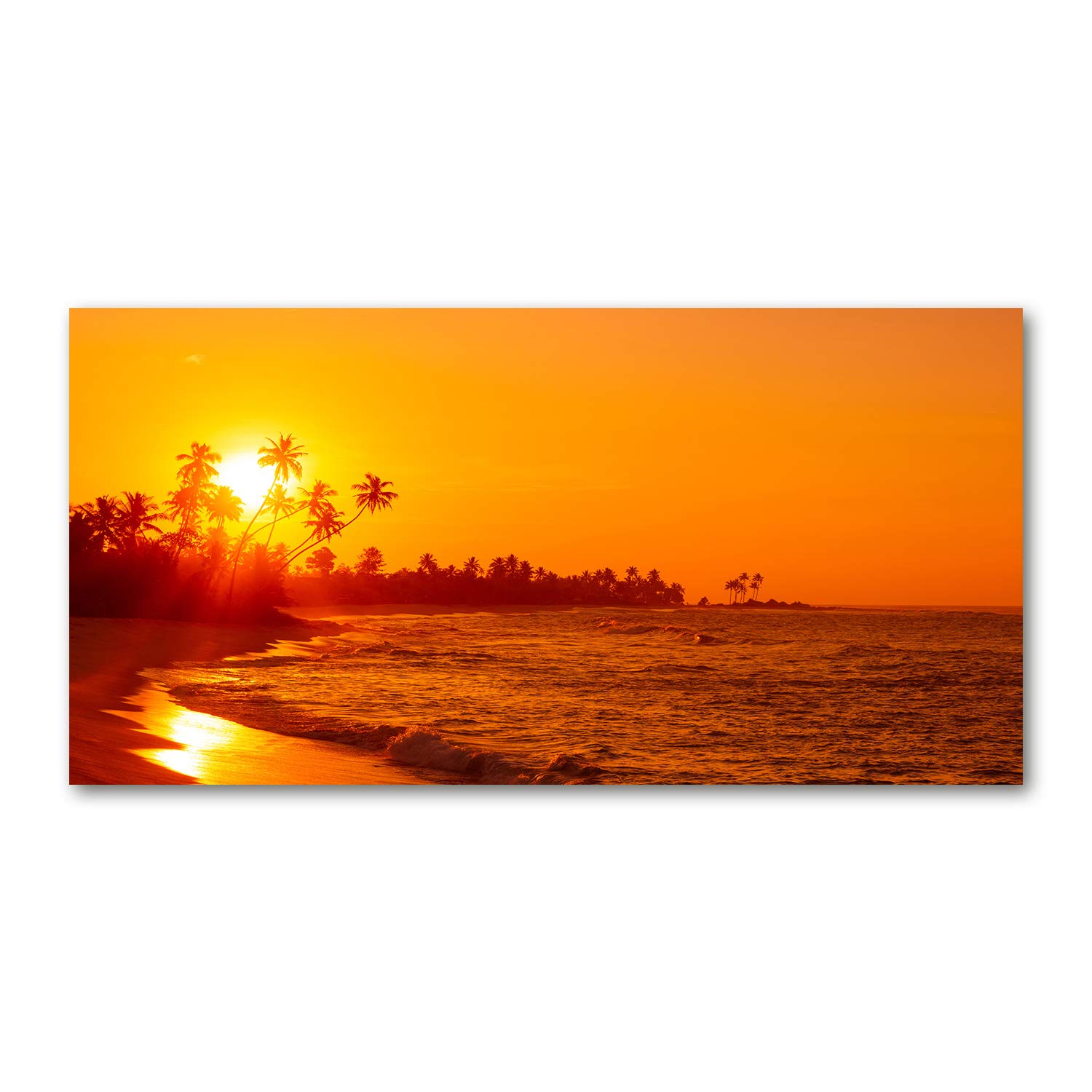 Tableau en verre acrylique Tulup 120x60cm pour illuminer un salon sombre au style bord de mer