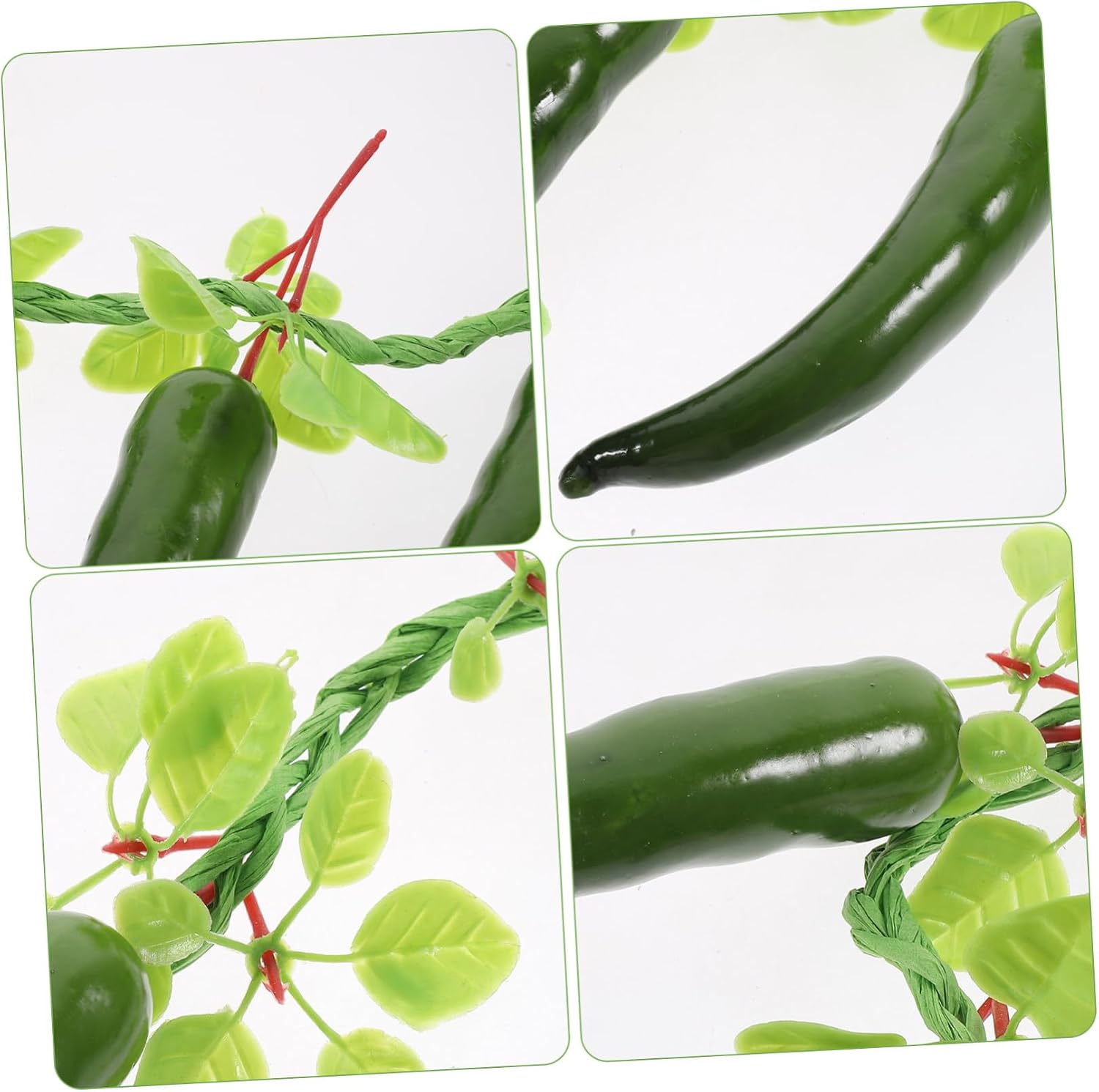 LIFKOME 5pcs Artificial Pepper String Decorations Lifelike Simulated Chili Pepper Strings for Home Kitchen Decor Photography Props and Early Education Toy for Vegetables