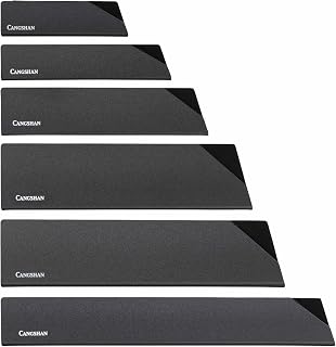 Cangshan 6-Piece Black Knife Edge Guards Set 503633 - Fits Paring, Utility, Chef's, Santoku & Bread Knives, Protects Blades