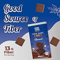 Vista 6 de ChocZero Corteza de almendras de chocolate con leche, sin azúcar añadida, baja en carbohidratos, alta fibra, apta para dieta cetogénica, sin
