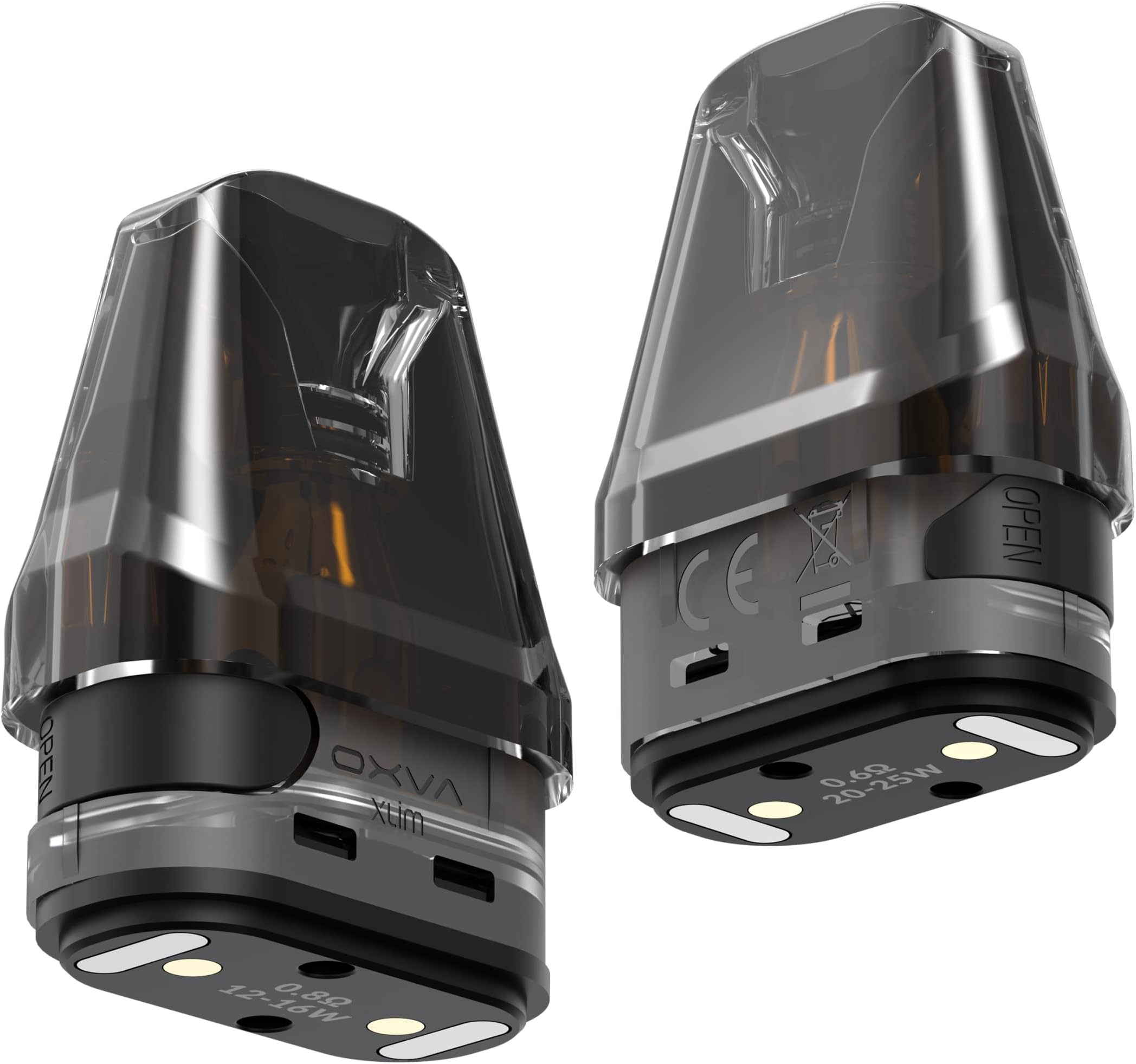 OXVA Xlim V2 Replacement Pods - 3 Pack (0.6ฮฉ, 0.8ฮฉ, 1.2ฮฉ) - 2ml Capacity - MTL & RDTL Vaping - Compatible with OXVA Xlim Pod System Kits Materials - No Nicotine (0.6ฮฉ)