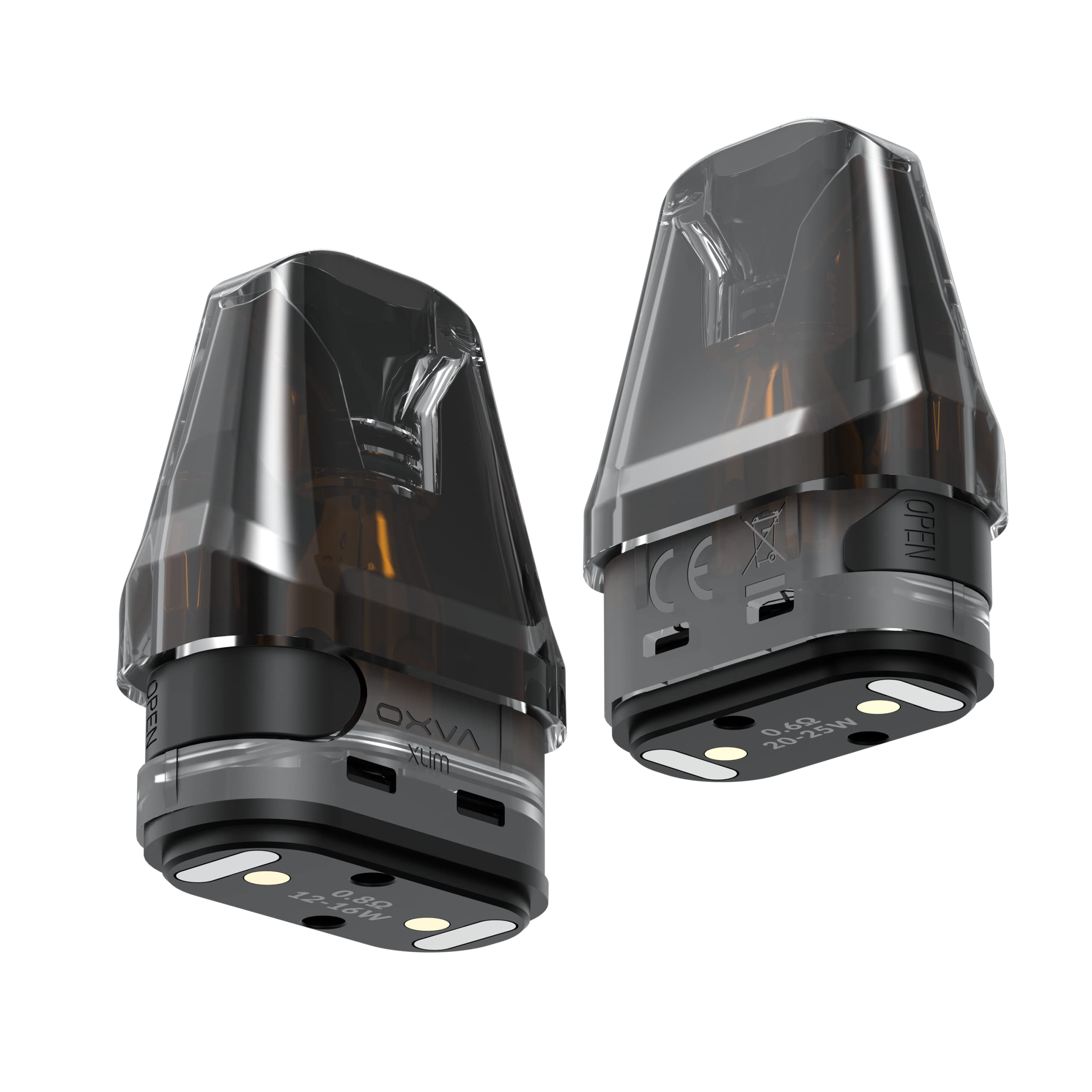 OXVA Xlim V2 Replacement Pods - 3 Pack (0.6Ω, 0.8Ω, 1.2Ω) - 2ml Capacity - MTL & RDTL Vaping - Compatible with OXVA Xlim Pod System Kits Materials - No Nicotine (0.6Ω)