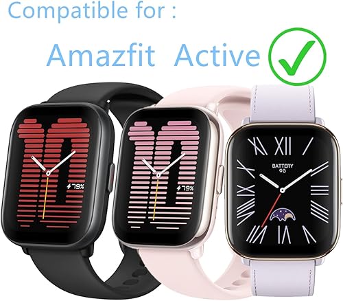 Miniatura 2 de Protector de pantalla compatible con Amazfit Active (4 unidades) 2023 nuevo reloj inteligente cobertura completa película de TPU transparente