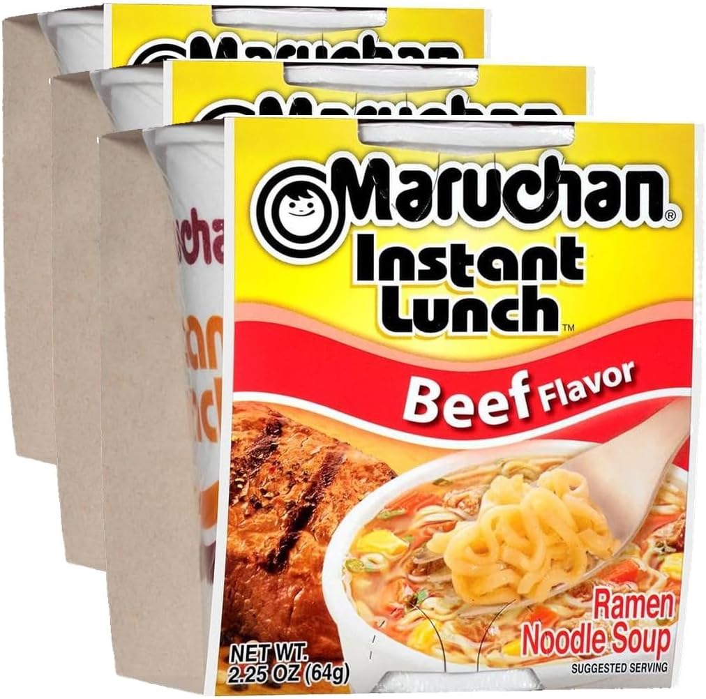 Maruchan Instant Lunch Beef, 2.25 Oz (Pack of 3)