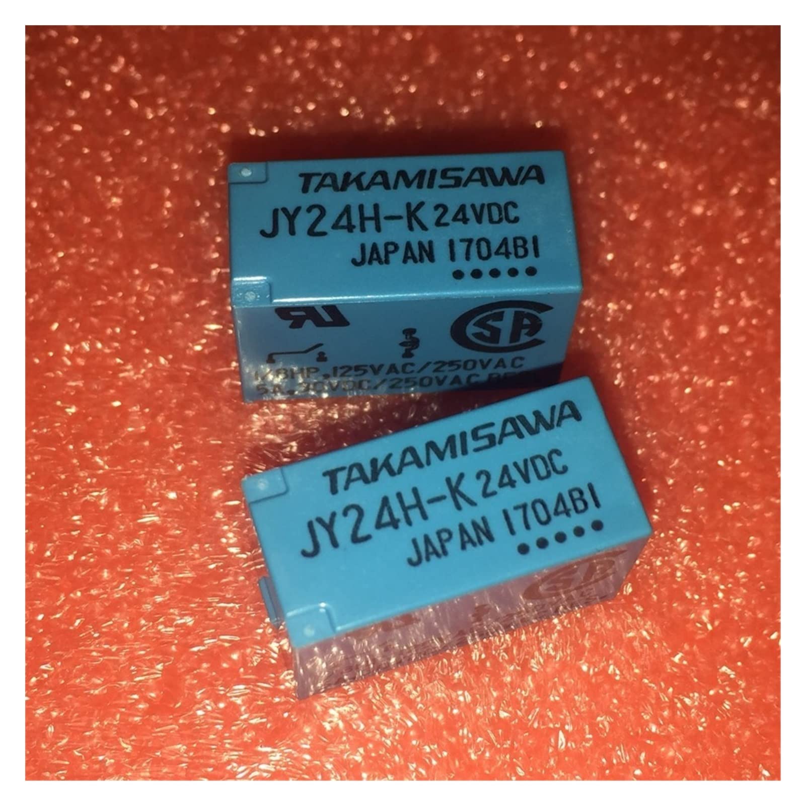 Relais de puissance JY24H-K 24VDC 5A pour circuits imprimés en lot de 100 pièces