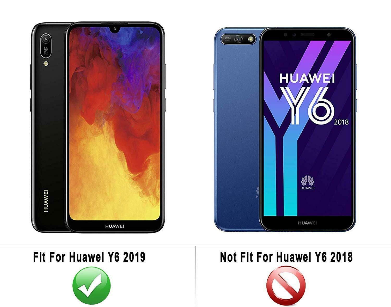 COPHONE Custodia per Huawei Y6 2019 360°Full Body Cover Trasparente Silicone Case Molle di TPU Trasparente Sottile Protezione per Huawei Y6 2019