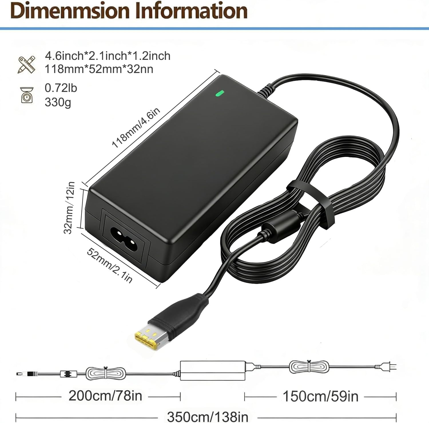 24V 65W Power Supply Charger for ResMed AirSense 11 AutoSet Elite CPAP Air11, 39205 E1399 390010 R390-7230 Replacement Power Cord for ResMed airsense 11 Charger
