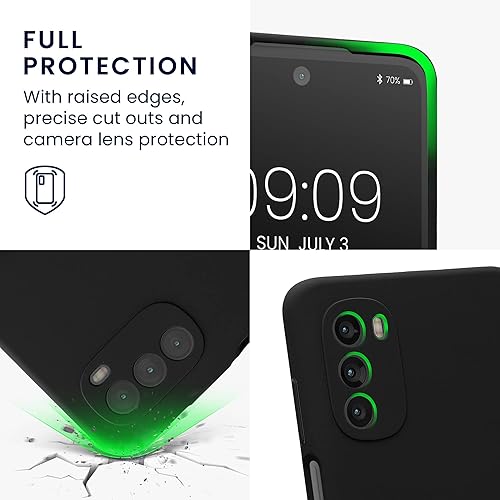 Miniatura 3 de kwmobile Funda compatible con Motorola Moto G62 5G - Funda delgada de silicona TPU - Acabado suave al tacto - Negro