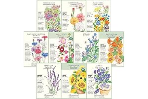 10-Pack Botanical Interests Organic Edible Flower Seeds with Recyclable Box