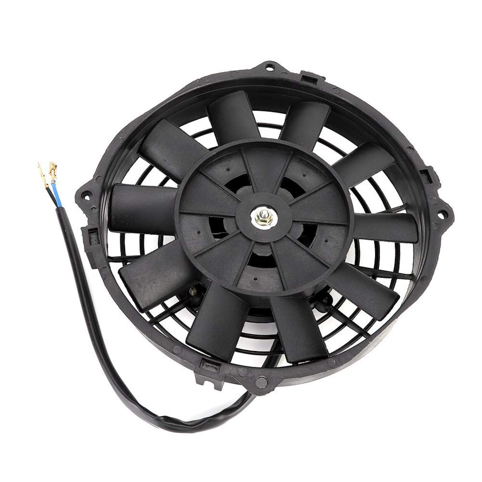 Ventola di raffreddamento del radiatore elettrico, ventola del radiatore sottile da 7 pollici Thermo 12V universale con kit di montaggio