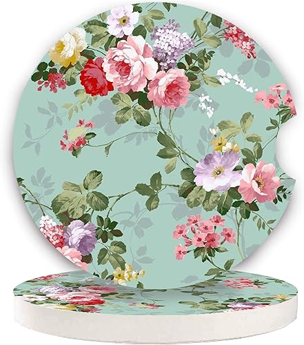 Miniatura 11 de Posavasos de automóvil para mujer, paquete de 2 unidades, para el Día de la Madre, pequeños posavasos de cerámica automáticos de 2.56 pulgadas para