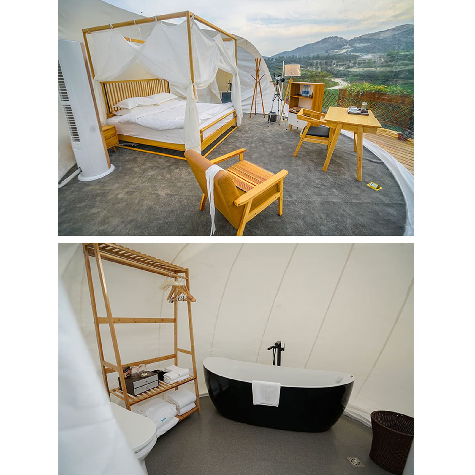 Home Blasable Bubble Tent, transparentes Sternenblasen im Freien, Touristenbeobachtung B & B -Zelt, Camping im Freien aufblasbar transparent mit Faartrockner und Reparaturset, 5m Household faucets
