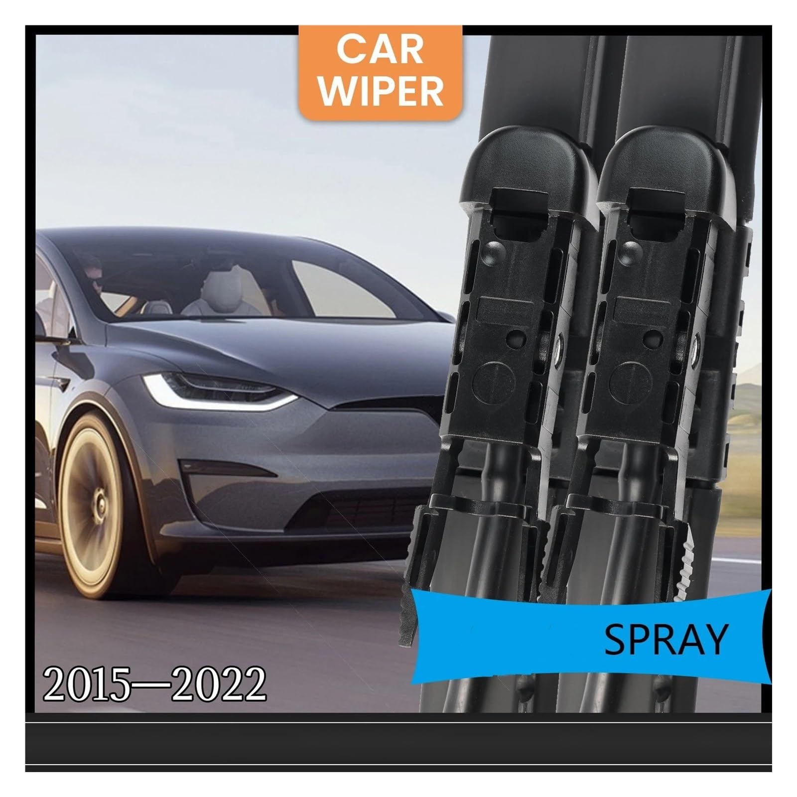 Tergicristallo Resistente Alle Intemperie Per Tesla Per Modello Per X 15-22 Spazzole Tergicristallo Anteriori Parabrezza Per Pioggia 28"+18" Con Ugelli Lavavetri