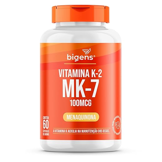 Vitamina K2 Mk-7, (Mk7) 100 Mcg, 60 cápsulas, Biogens