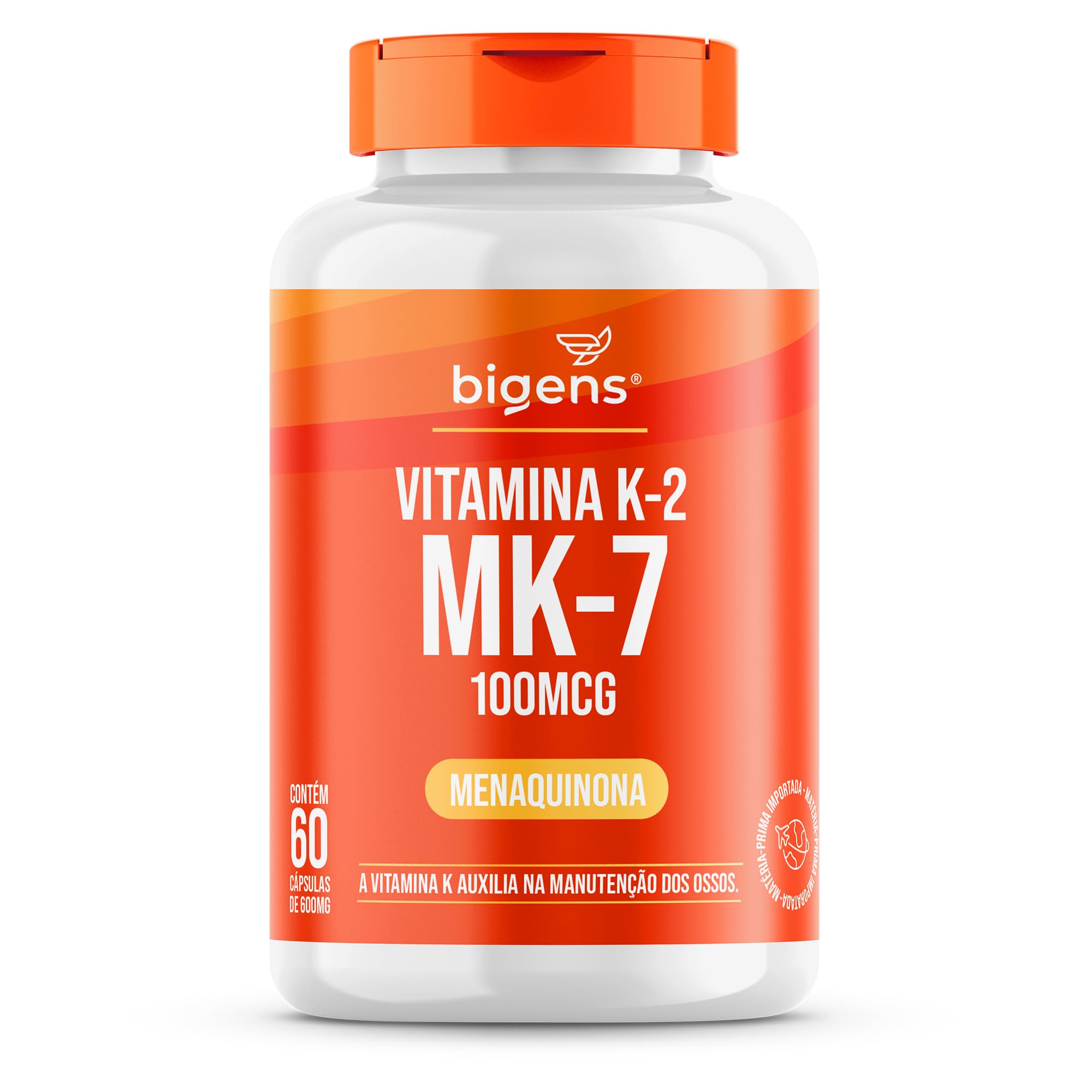 その他 K2K Vitamina K2 Mk-7, (Mk7) 100 Mcg, 60 cápsulas, Biogens | Amazon.com.br